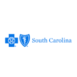 A blue and white logo for south carolina.