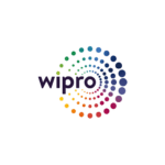 A black background with the word wipro in it.